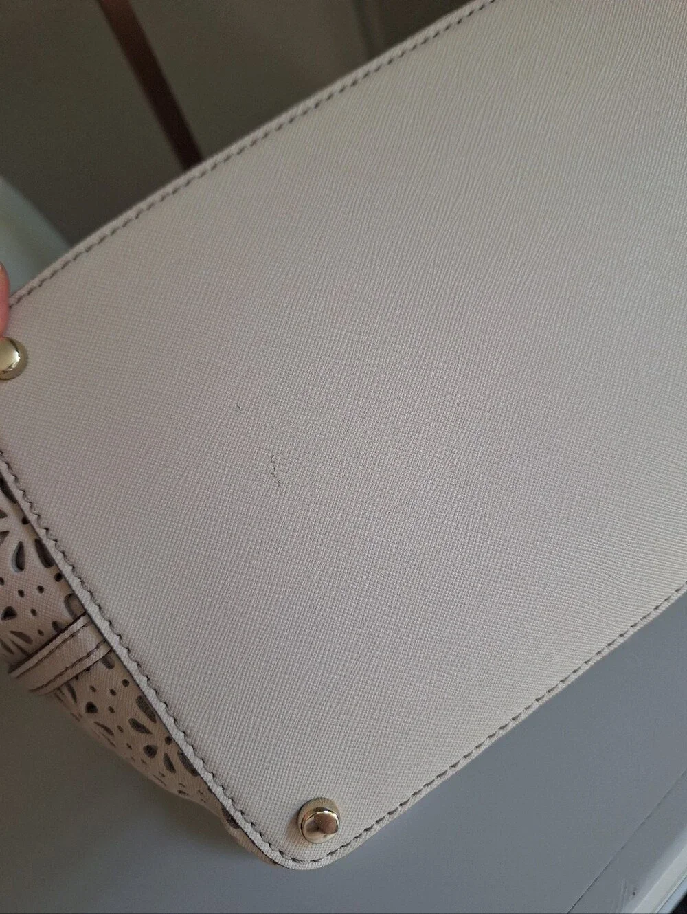 NWT Kate Spade cedar street Harmony perforated floral Tote Bag
